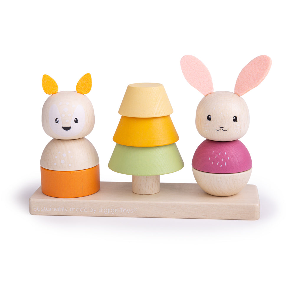 FSC Certified Woodland Stacking Toy | Wooden Toys | Bigjigs Toys